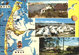 72109483 Kampen Sylt Landkarte Jugendseeheim Camping Kampen - Sonstige & Ohne Zuordnung