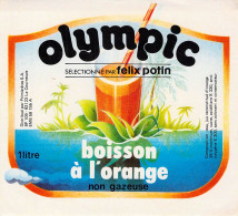 ALIMENTATION ETIQUETTES SODA OLYMPIC FELIX POTIN BOISSON ORANGE 10 X 11 CM - Limonades & Frisdranken