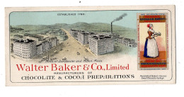 Chromo D' Etats-Unis, USA, Walter Baker, Chocolate - Altri & Non Classificati