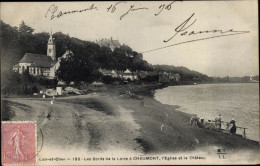Postcard 1906 Chaumont Sur Loire Loir Et Cher, The Church And The Castle, Posted - Blois