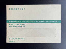 NETHERLANDS USED ENVELOPE POSTCHEQUE- EN GIRODIENST NEDERLAND POSTGIRO GKT 1002 AH - Other & Unclassified