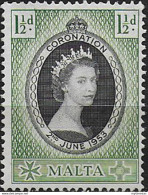 1953 Malta Coronation MNH SG N. 261 - Sonstige & Ohne Zuordnung