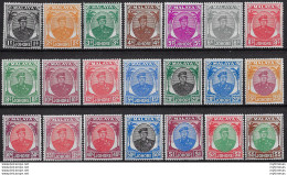 1949-55 Johore Sultan Sir Ibrahim 21v. MNH SG N. 133/47 - Sonstige & Ohne Zuordnung