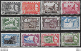 1957-63 Trengganu Sultan Ismail Nasiruddin 12v. MNH SG N. 89/99 - Other & Unclassified