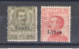 1917-18 Libia, Michetti N. 18/19 - MNH** - Libya