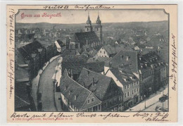 39087421 - Bayreuth.  Ein Blick Auf Die Kirche Gelaufen, 1900 Kleiner Knick Unten In Der Mitte, Leicht Fleckig, Sonst G - Bayreuth