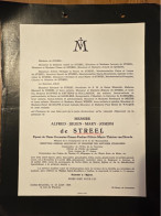 Messire Alfred De Streel Epoux Dame Van Hoorde *1864 Bruxelles +1950 Ixelles Laeken De Quirini Joly De Sadeleer - Obituary Notices