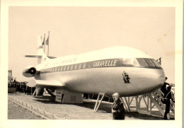 Photographie Photo Vintage Snapshot Amateur Avion Aviation Air France Caravelle - Luchtvaart