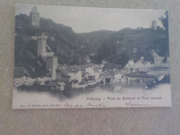 CPA -  AU PLUS RAPIDE - SUISSE - FRIBOURG - PONT DU GOTTERON ET PONT COUVERT-  VOYAGEE TIMBREE 1904 - Fribourg