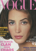 Vogue Magazine Germany 1991-12 Christy Turlington  - Non Classés