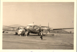 Photographie Photo Vintage Snapshot Amateur Avion Aviation AIr France  - Luftfahrt