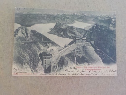 CPA -  AU PLUS RAPIDE - SUISSE - PILATUS KULM  - DIE HOTELS -  VOYAGEE TIMBREE 1904 - Other & Unclassified