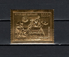 Gabon 1969 Space, Apollo 11 Moon Landing Gold Stamp MNH - Afrique