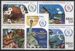Palau 1986 Jahr Des Friedens 154/58 Mit ZD Postfrisch - Palau