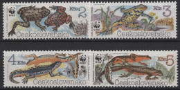 Tschechoslowakei 1989 WWF Naturschutz Amphibien 3007/10 Postfrisch - Ungebraucht