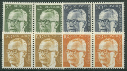 Berlin 1971 Heinemann Bogenmarken Waagerechte Paare 393/96 Postfrisch - Neufs