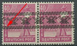 Bizone 1948 Bandaufdruck Mit Aufdruckfehler 47 I AF PI Paar Postfrisch - Nuevos