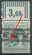 Bizone 1948 Bandaufdruck Mit Aufdruckfehler 40 I W OR AF PI Postfrisch - Ungebraucht