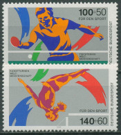 Bund 1989 Sporthilfe Tischtennis-WM Kunstturnen-WM 1408/09 Postfrisch - Unused Stamps