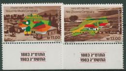 Israel 1983 Stadt Yesud Ha-Ma'ala & Nes Ziona 934/35 Mit Tab Postfrisch - Nuevos (con Tab)