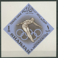 Sharjah 1964 Olympiade Tokio: Wasserspringen Block 5 Postfrisch (C30140) - Sharjah