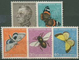 Schweiz 1950 Pro Juventute Theophil S.v.Bernegg Insekten 550/54 Postfrisch - Nuovi