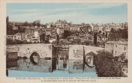 CPA 79 THOUARS Vue Générale De La Vieille Ville Vieux Pont Du XIIIe Siècle Coupé Par Les Bleus - Thouars