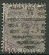 Großbritannien 1856 Königin Victoria 6 Pence, 14 Y Gestempelt - Gebraucht