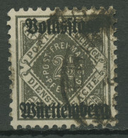Württemberg Dienstmarken 1919 Ziffer/Raute M. Aufdruck Volksstaat 134 Gestempelt - Usados