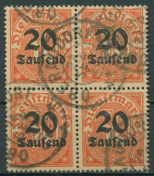 Deutsches Reich Dienstmarken 1923 Mit Aufdruck D 90 4er-Block Gestempelt Geprüft - Officials