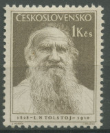 Tschechoslowakei 1953 Schriftsteller Leo Tolstoj 841 Postfrisch - Nuevos