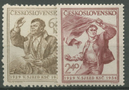 Tschechoslowakei 1954 Kommunistische Partei Klement Gottwald 846/47 Postfrisch - Ongebruikt