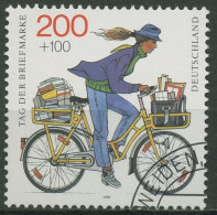 Bund 1995 Tag Der Briefmarke Postbotin Mit Fahrrad 1814 Gestempelt - Gebraucht