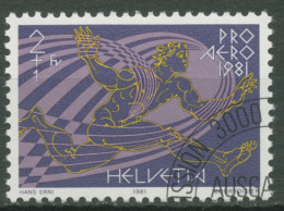 Schweiz 1981 Pro Aero Luftfahrtgesellschaft Swissair Ikarier 1196 Gestempelt - Used Stamps