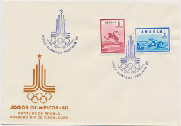 Angola 1980 Olympische Sommerspiele Moskau 633/34 FDC (X60946) - Angola