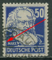 SBZ Allgemeine Ausgabe 1948 Karl Marx Mit Plattenfehler 224 F 25a Gestempelt - Andere & Zonder Classificatie