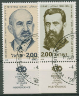 Israel 1978 Unabhängigkeit Persönlichkeiten 761/62 Mit Tab Gestempelt - Usati (con Tab)