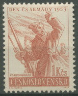 Tschechoslowakei 1953 Tag Der Armee Soldaten 828 Postfrisch - Nuevos