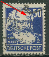 SBZ Allgemeine Ausgabe 1948 Karl Marx Mit Plattenfehler 224 F 40a Gestempelt - Otros & Sin Clasificación