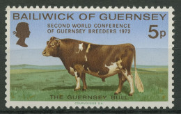 Guernsey 1972 Viehzüchter Weltkongress Bulle 66 Postfrisch - Guernesey