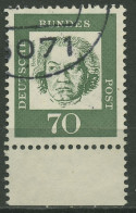 Bund 1961 Bedeutende Deutsche Mit Unterrand 358 Ya P UR Gestempelt - Usados