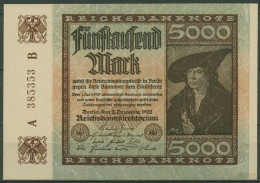 Dt. Reich 5000 Mark 1922, DEU-91a FZ B, Fast Kassenfrisch (K1395) - 5000 Mark