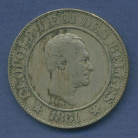 Belgien 20 Centimes 1861, Leopold I., KM 20 Sehr Schön (m6063) - 20 Centimes
