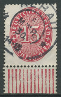 Dt. Reich Dienst 1927/33 Ziffer Im Oval Walzen-Unterrand D 124 X W UR Gestempelt - Servizio