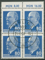 DDR 1967 Walter Ulbricht 1331 Ax I OR 2 4er-Block Gestempelt - Gebraucht