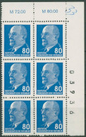 DDR 1967 Walter Ulbricht 1331 Az II OR 3 6er-Block Ecke 2 Bogennr. Postfrisch - Unused Stamps