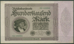 Dt. Reich 100000 Mark 1923, DEU-93d FZ D, Leicht Gebraucht (K1393) - 100000 Mark