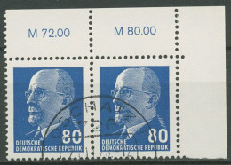 DDR 1967 Walter Ulbricht 1331 Ax II OR 3 Waag. Paar Ecke 2 Gestempelt - Used Stamps