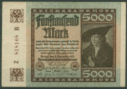 Dt. Reich 5000 Mark 1922, DEU-91d FZ B, Leicht Gebraucht (K1405) - 5000 Mark