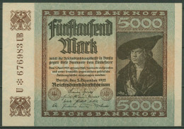 Dt. Reich 5000 Mark 1922, DEU-91d FZ UB, Kassenfrisch (K1409) - 5000 Mark